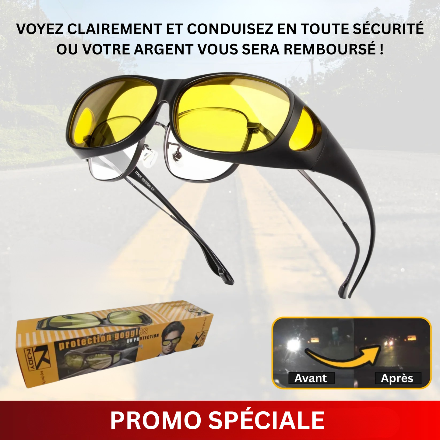 Lunettes de protection pour phares™ avec technologie GlareCut